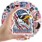 50Pcs 4th of July Stickers, Independence Day Water Bottle Sticker Red White Blue